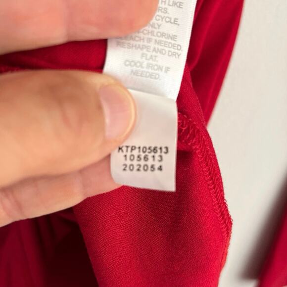 J. Jill Wearever Collection Pleated Red Tunic Top Pullover XL Tall Stretch NEW - Picture 7 of 7